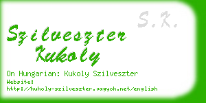 szilveszter kukoly business card